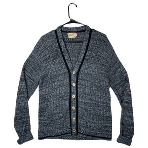 VTG Barclay Wool Women Cardigan Knit Size M Varsity Old Money Preppy Academia